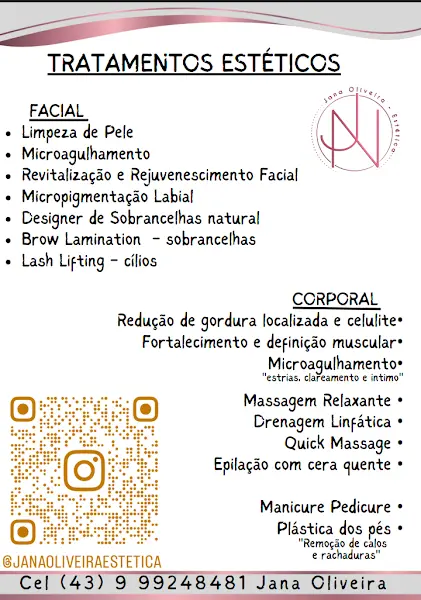 Jana Oliveira Estética - Anunciante do Grude.digital